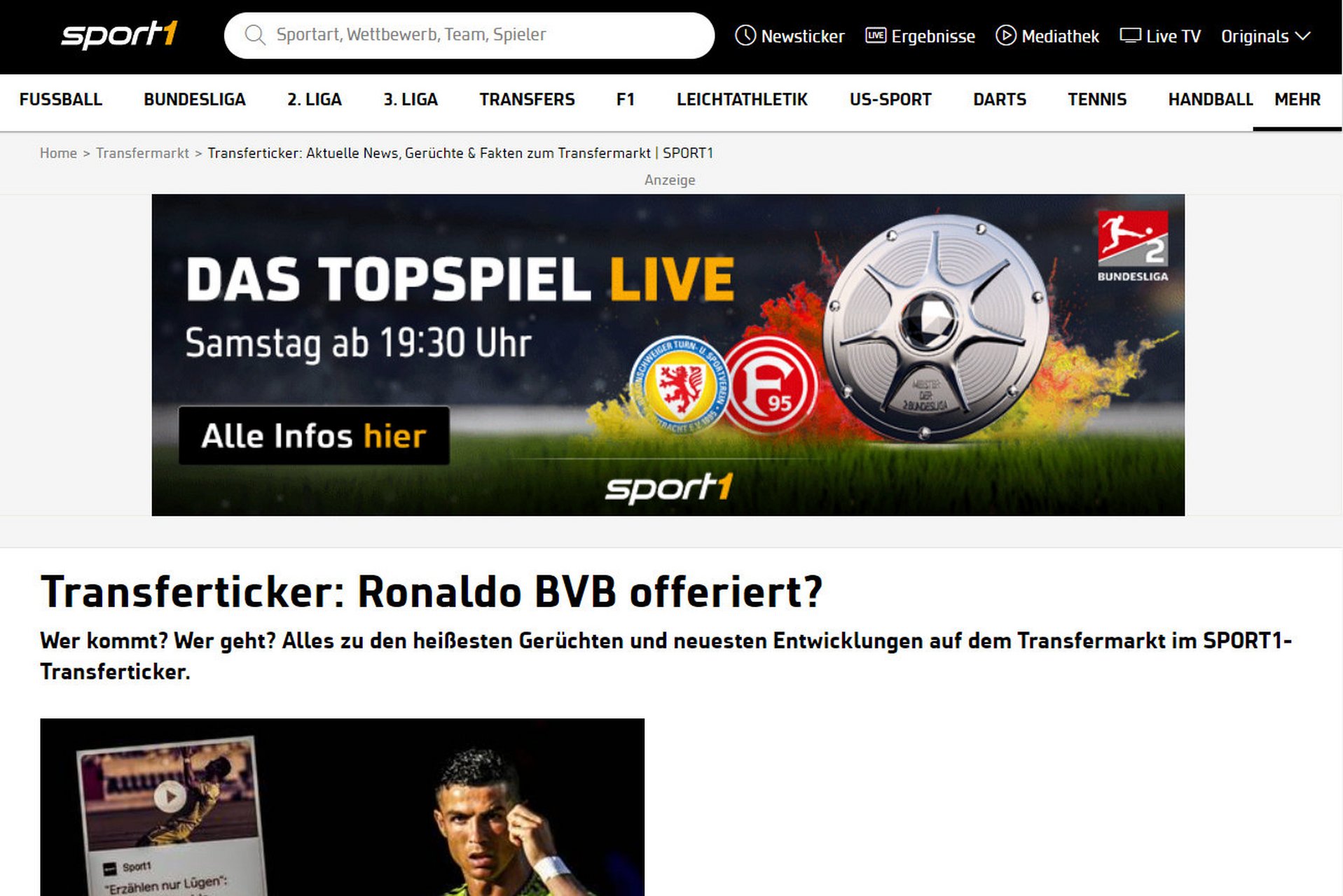 波兰逆转多特蒙德，C罗刷新纪录